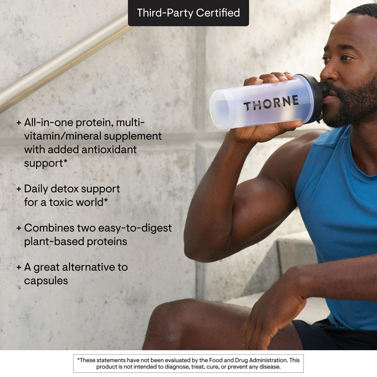 THORNE - MediClear-SGS - Rice & Pea Protein Powder Supplement with Antioxidants & a Complete Multi-Vitamin & Mineral Profile - Daily Detox Support* - Chocolate - Third-Party Certified - 21 Servings