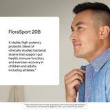 THORNE - FloraSport 20B - Shelf-Stable Probiotic Blend - Supports Gut, Immune & Digestive Health - Occasional Gas, Bloating, Diarrhea & Constipation Relief* - NSF Certified for Sport - 30 Capsules
