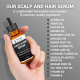 Dr. Berg Scalp & Hair Serum (Improved Formula) with Vitamin D3 & E - Clinically Tested, Paraben- and Sulfate-Free Hair Oil for Women & Men - Includes Rosemary Oil, Castor Oil & Jojoba Oil - 2 Fl oz