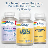 SOLARAY Super Bio Buffered Vitamin C 1000mg, Two-Stage, Timed Release Vitamin C with Bioflavonoids, Immune Support Supplement - High Absorption, Vegan, 60 Day Guarantee, 50 Servings, 100 VegCaps