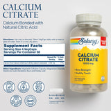 Solaray Calcium Citrate 1000mg - Chelated Calcium Supplement - Supports Bone Strength and Healthy Teeth - Easy to Digest - Vegan - 68 Servings, 275 VegCaps