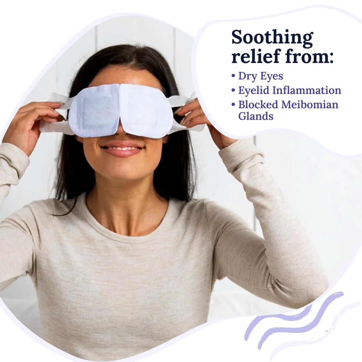 CorneaCare Rest: Self Heating Warm Compress for Dry Eyes | Heated Eye Mask for Fast Relief | Steam Mask for Stye Care | No Microwave or Washcloth Needed | Travel Ready Warm Compress | 30 Count