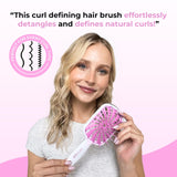 FHI Heat UNbrush Plus — Curly Hair Brush for Gentle & Effective Detangling on Wet or Dry Fragile Hair Types — Detangler Brush w/ 84 UltraFlex Bristles, Ultra-light, Vented, Anti Static Hairbrush