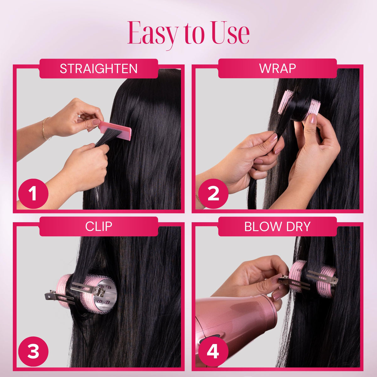 Thermal Rollers for Hair - 37pc Set - 18 Self-Grip Hair Rollers with 18 Clips and Styling Comb - Aluminum Thermal Hair Rollers for Volume and All-Day Curls - For Short, Medium, and Long Hair (Large)