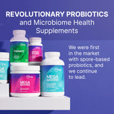 Microbiome Labs MegaSporeBiotic Probiotics for Women & Men - Spore-Based Probiotic for Gut Health & Digestive Support - Shelf-Stable, Travel-Friendly, Mens & Womens Probiotics (60 Capsules)
