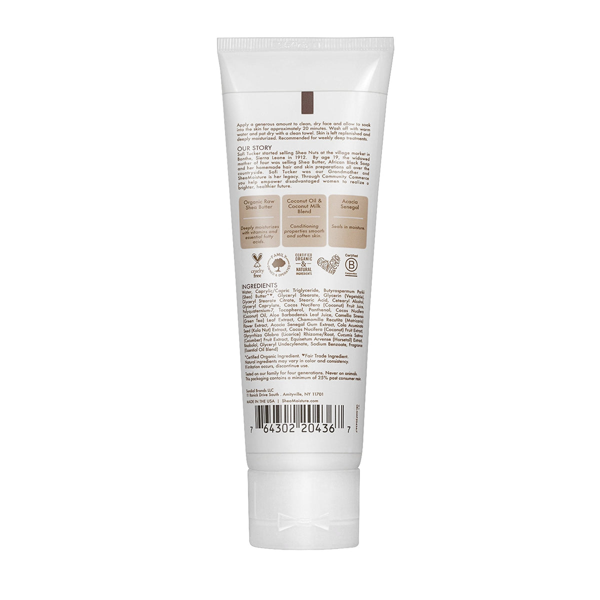 100% Virgin Coconut Oil Daily Hydration Milk Mask by Shea Moisture for Unisex - 4 oz Mask