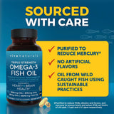 Triple Strength Omega 3 Fish Oil Supplement for Men and Women – 2500 mg High-Potency, Easy-to-Absorb Re-esterified Triglyceride Form, Pescatarian-Friendly DPA EPA DHA Omega 3 Supplement, 180 Softgels