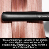 ghd Platinum+ Styler - 1" Flat Iron Hair Straightener, Professional Ceramic Hair Styling Tool for Stronger Hair, More Shine, & More Color Protection - Black