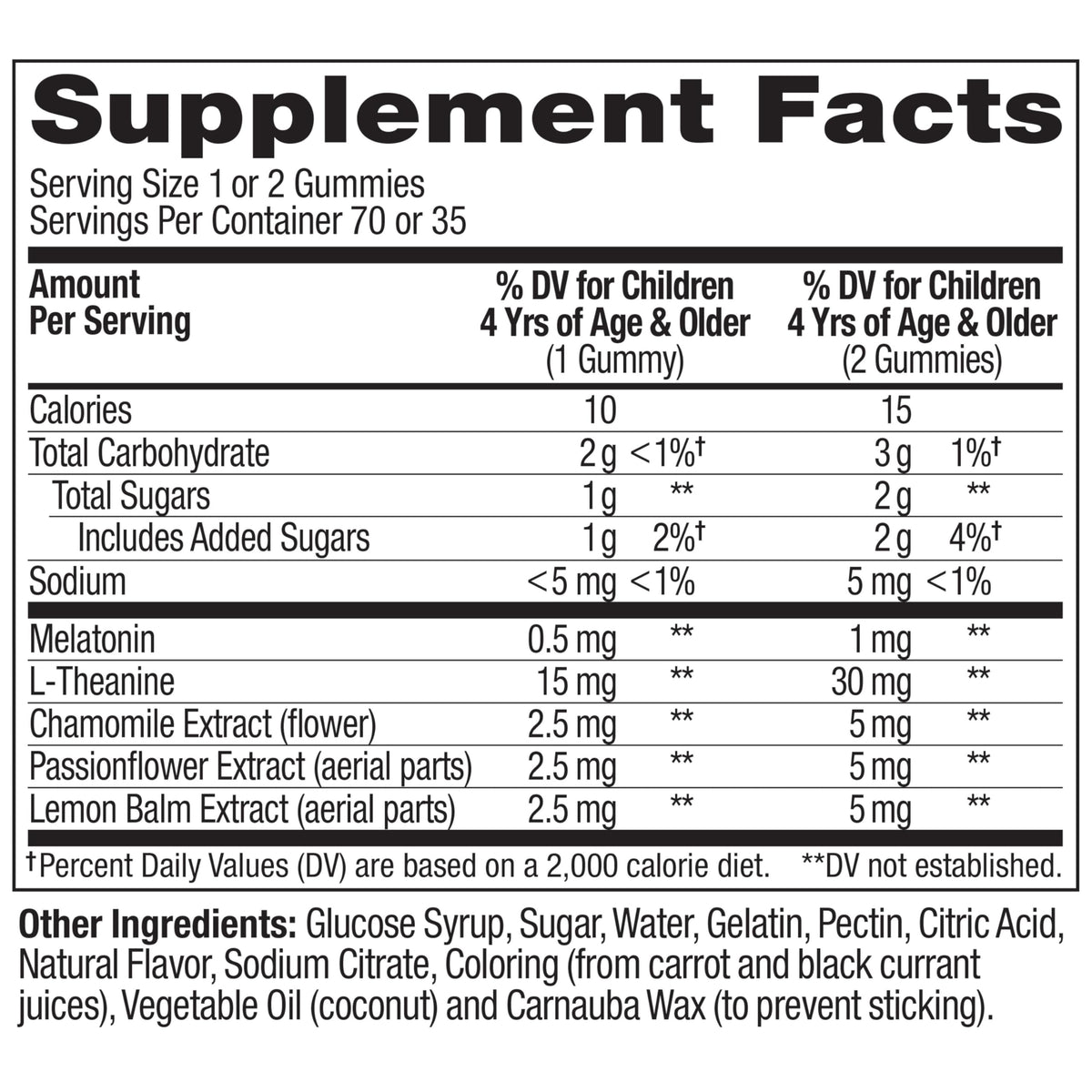 OLLY Kids Sleep Gummies, 0.5mg Melatonin, L Theanine, Chamomile, and Lemon Balm, Raspberry - 70 Count