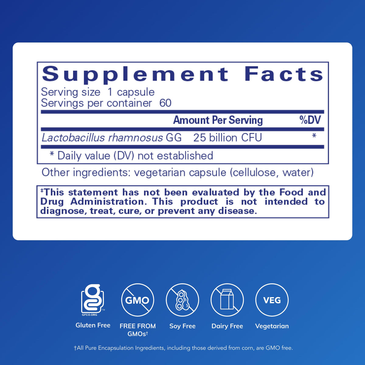 Pure Encapsulations PureGG 25B | Promotes GI and Immune Health Across All Ages | 60 Capsules