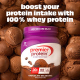 Premier Protein Powder, Chocolate Milkshake, 30g Protein, No Added Sugar, 100% Whey Protein, Keto Friendly, Soy & Gluten Free, 24.5 oz (17 Servings)