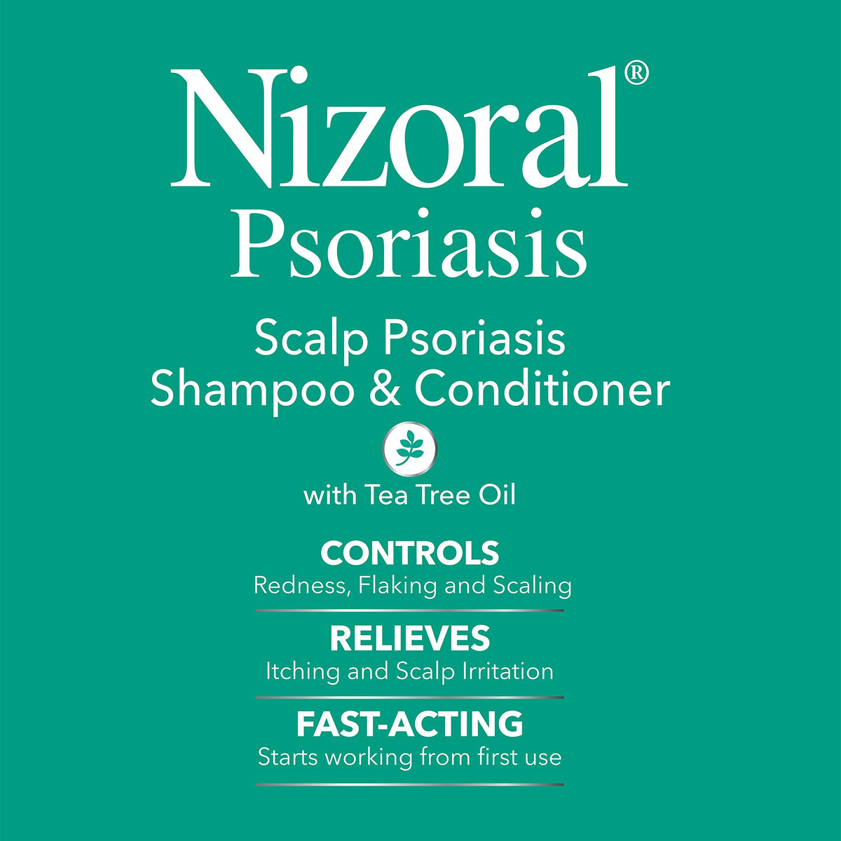 Nizoral Psoriasis Shampoo & Conditioner, 11 Oz, Gentle Scalp Treatment, Relieves Itching and Flaking, Redness and Scaling Effective Scalp Psoriasis Shampoo with Salicylic Acid and Tea Tree Oil