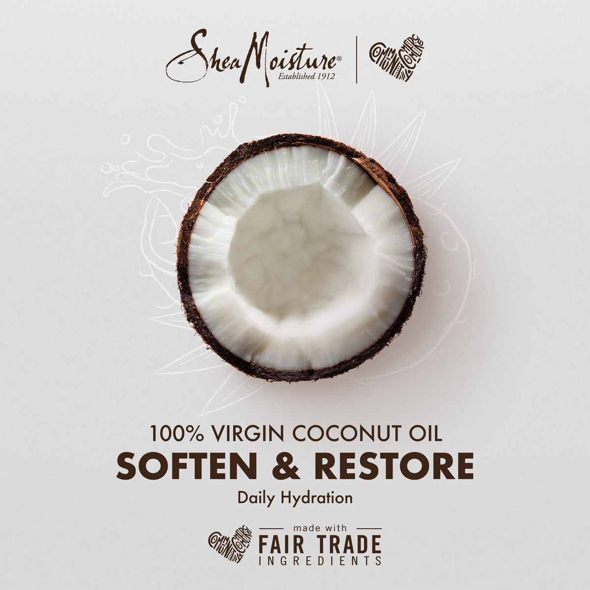 100% Virgin Coconut Oil Daily Hydration Milk Mask by Shea Moisture for Unisex - 4 oz Mask