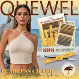 QUEWEL Lash Clusters Kit, 320 Pcs 30D+40D Lash Cluster Eyelash Extensions 9-16mm Lash Clusters Wispy Kit with Eyelash Clusters Bond and Seal Glue Remover Tweezers (30D+40D Kit)