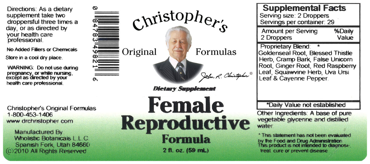 Christopher's Original Formulas Female Reproductive Formula 2 oz Liquid