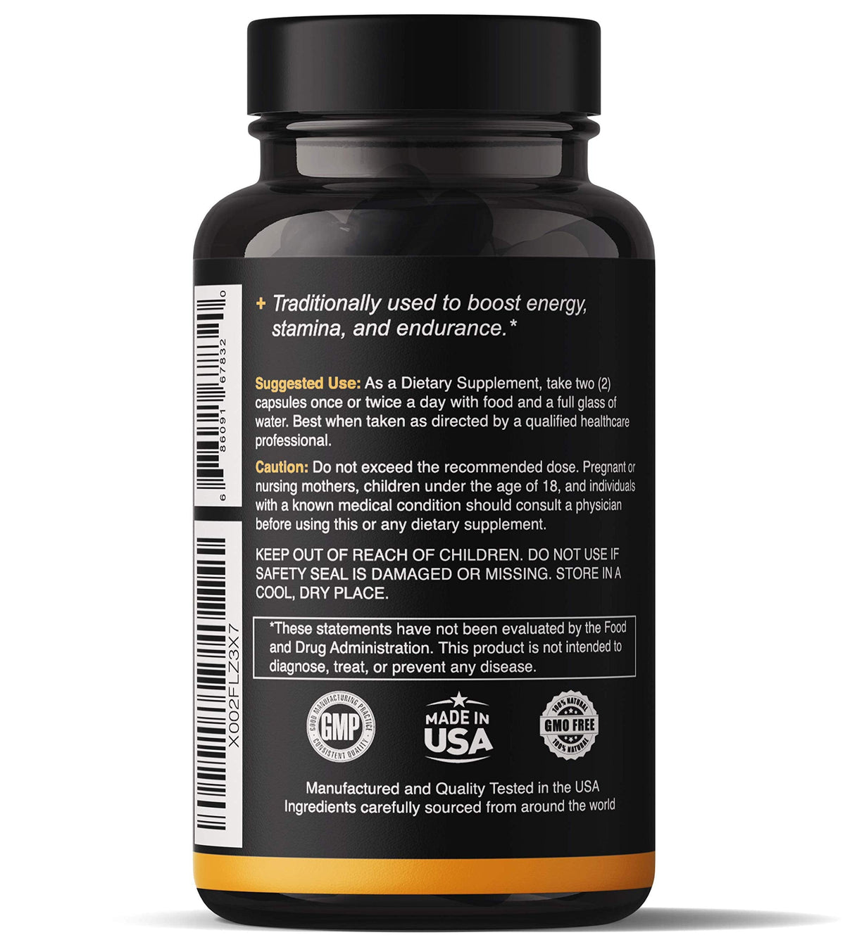 Natgrown Organic Maca Root Powder Capsules - Black, Red & Yellow - 1500 mg per Serving - Gelatinized Peruvian Maca Supplement - Non-GMO, Gluten-Free, Vegan - (120 Count)