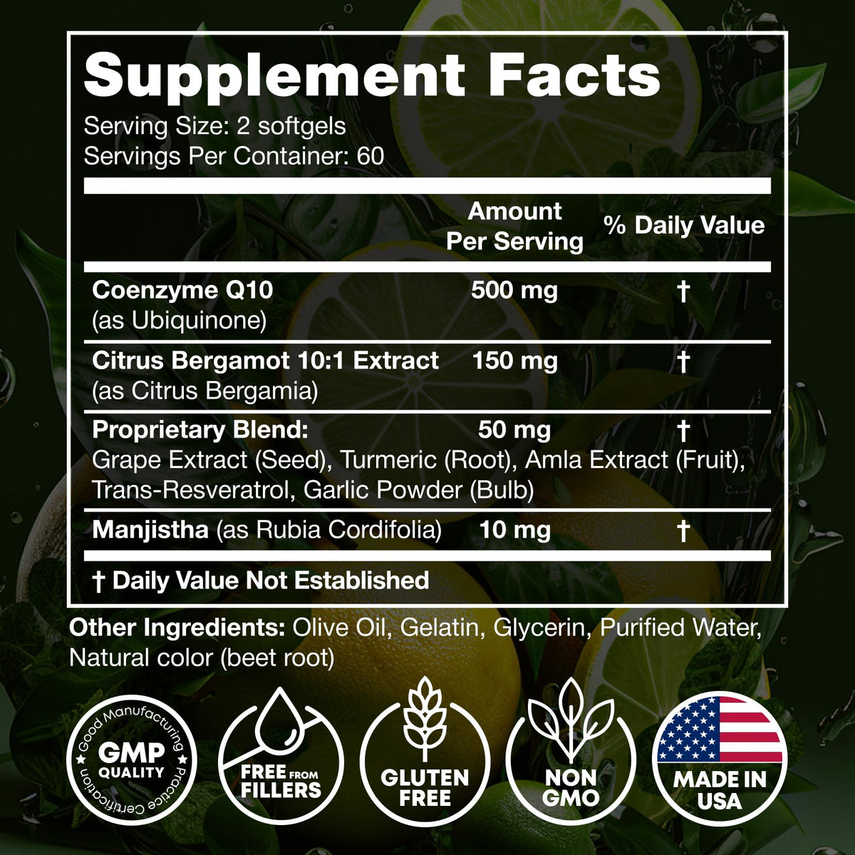 High Absorption CoQ10 500MG - Co Q 10 Supplement 120 Softgels for Heart Health&Energy Production - Enhanced CoQ10 Nutritional Supplements with Coenzyme Q10 - Alternative to coq10 400mg softgels