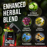 High Absorption CoQ10 500MG - Co Q 10 Supplement 120 Softgels for Heart Health&Energy Production - Enhanced CoQ10 Nutritional Supplements with Coenzyme Q10 - Alternative to coq10 400mg softgels