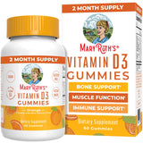 MaryRuth Organics Vitamin D3 Gummies | 2 Month Supply | Adults & Kids Vitamin D Gummy | Immune Support Supplement | VIT D3 1000IU for Bone Health&Muscle Function | Vegan | Non-GMO | Gluten Free | 60