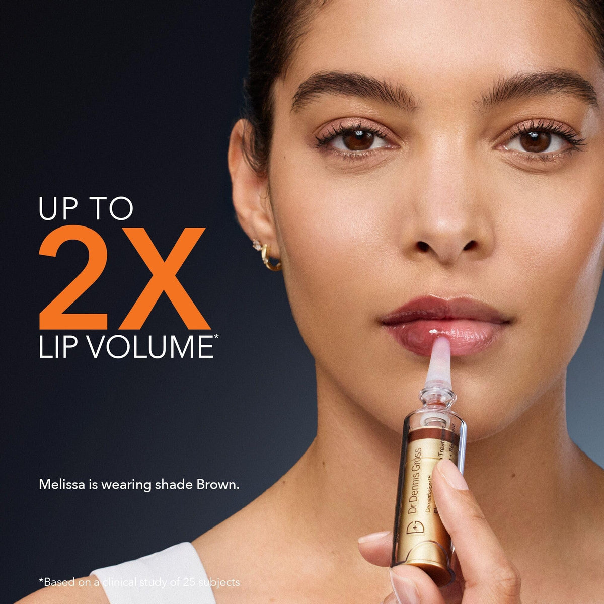 Dr Dennis Gross DermInfusions Plump + Repair Tinted Lip Treatment, Clear - Visibly Plumps & Defines Lips with Hyaluronic Acid & Peptides - Repairs Moisture Barrier - 10 mL