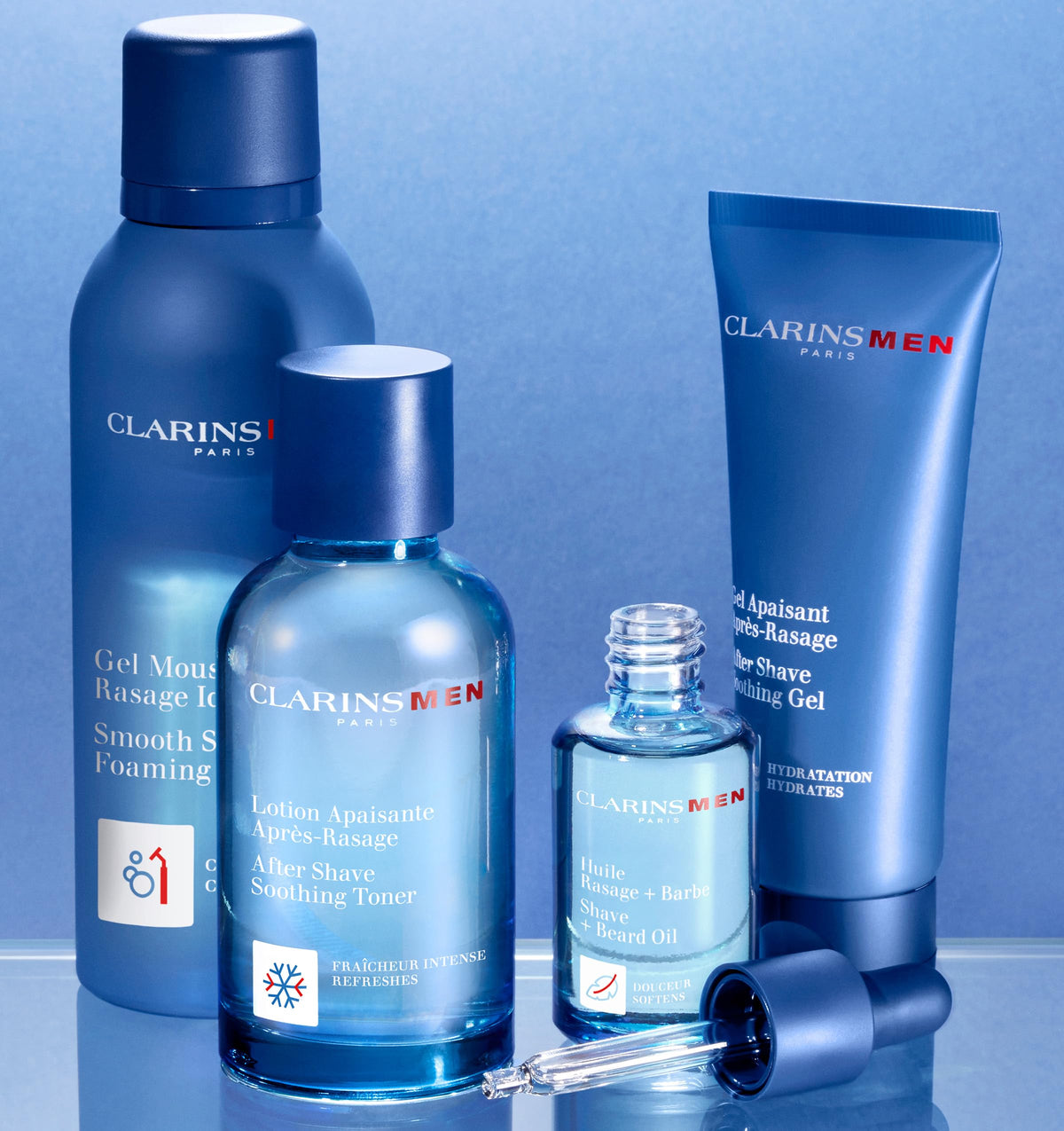 CLARINSMEN Smooth Shave Foaming Gel | Moisturizing Shave Gel for Men| Soothes and Softens| Energizes Skin| Conditions Beard Hair | Helps Protect Against Irritation and Razor Burn | 5.0 Ounces