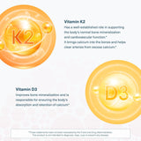 Youtheory K2D3 - Bone & Heart Health Support - Combines Vitamin D3 & Vitamin K2 - Dairy, Soy & Gluten Free - 60 Vegetarian Capsules