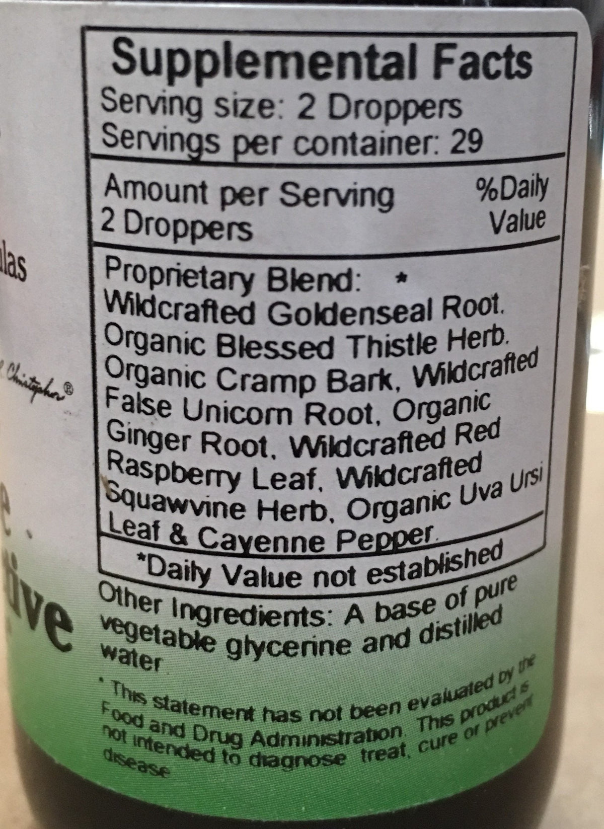 Christopher's Original Formulas Female Reproductive Formula 2 oz Liquid