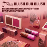Juvia's Place Blushed Duo Blush Volume3 - Two Tone Pigmented Buildable Pressed Mineral Powder - Rosy Natural Cheeks Matte Fresh Finish for All Skin Color