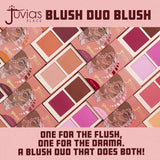 Juvia's Place Blushed Duo Blush Volume3 - Two Tone Pigmented Buildable Pressed Mineral Powder - Rosy Natural Cheeks Matte Fresh Finish for All Skin Color