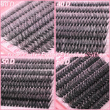 Lash Clusters Kit, 640 Pcs Eyelashes Clusters Extensions Kit 9-16mm Individual Lashes D Curl Fluffy Wispy False Eyelashes Thin Band with Bond Seal Tweezers Brush DIY (30D+40D+50D+60D Kit 9-16mm)