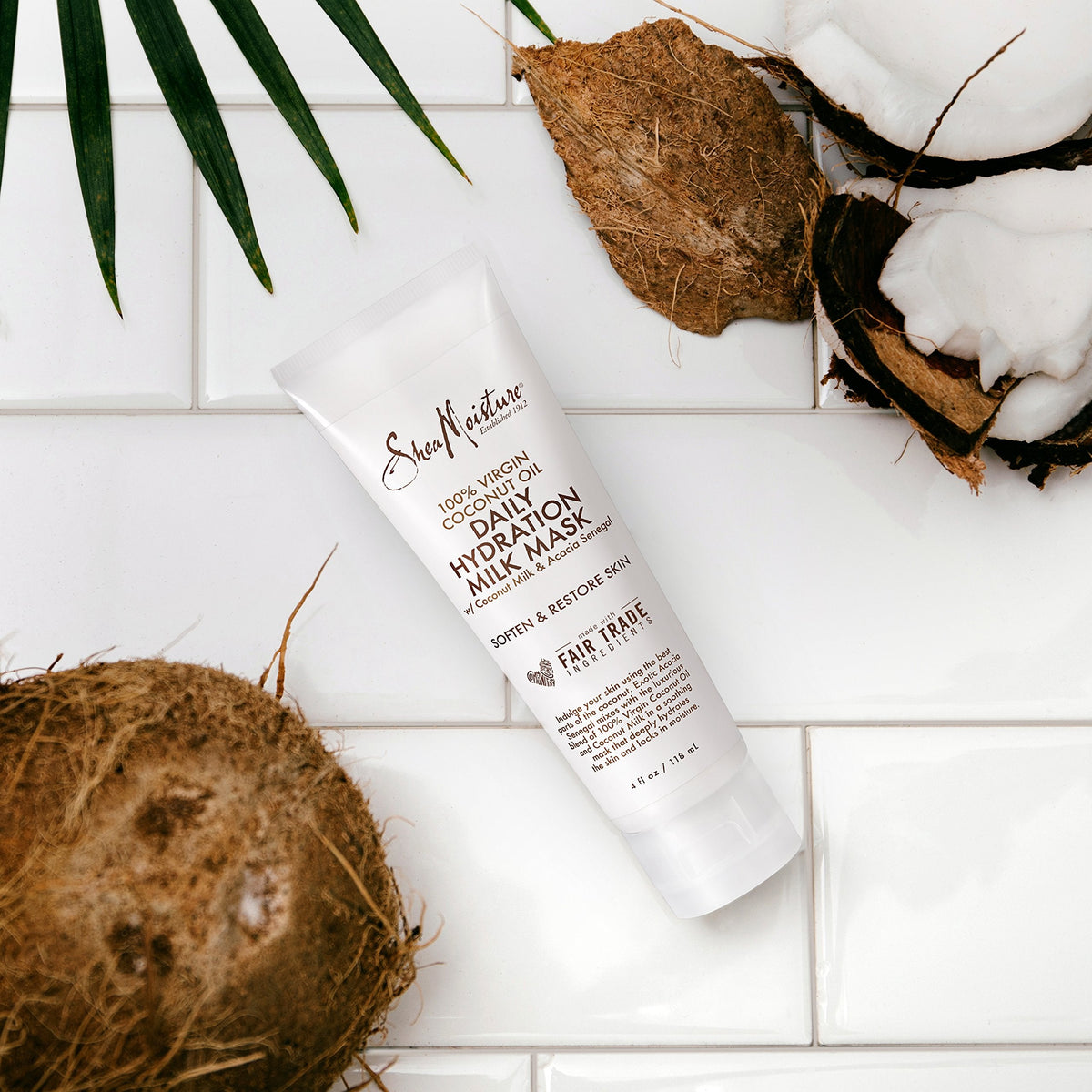 100% Virgin Coconut Oil Daily Hydration Milk Mask by Shea Moisture for Unisex - 4 oz Mask