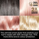 ghd Platinum+ Styler - 1" Flat Iron Hair Straightener, Professional Ceramic Hair Styling Tool for Stronger Hair, More Shine, & More Color Protection - White
